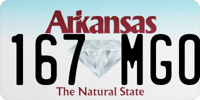 AR license plate 167MGO