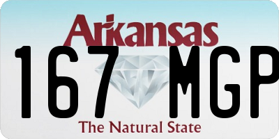 AR license plate 167MGP