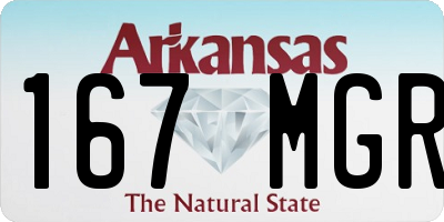 AR license plate 167MGR