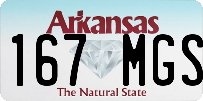 AR license plate 167MGS