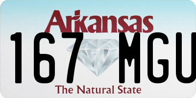 AR license plate 167MGU