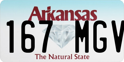 AR license plate 167MGV