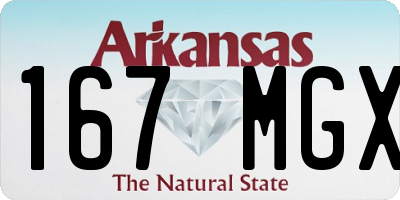 AR license plate 167MGX