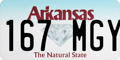 AR license plate 167MGY