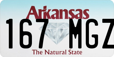 AR license plate 167MGZ