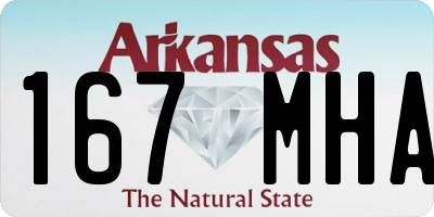 AR license plate 167MHA