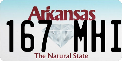 AR license plate 167MHI