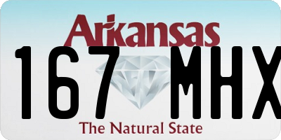 AR license plate 167MHX