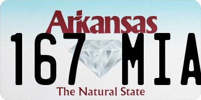 AR license plate 167MIA