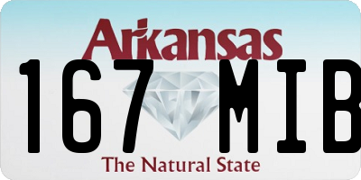 AR license plate 167MIB