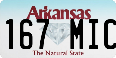 AR license plate 167MIC