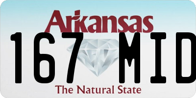 AR license plate 167MID