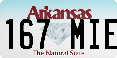 AR license plate 167MIE