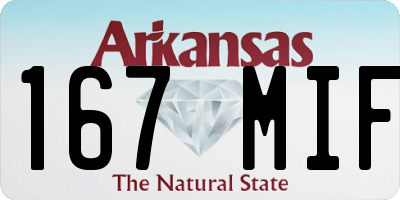 AR license plate 167MIF