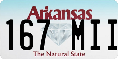 AR license plate 167MII