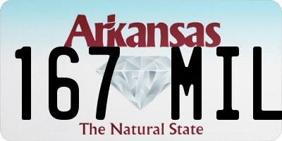 AR license plate 167MIL