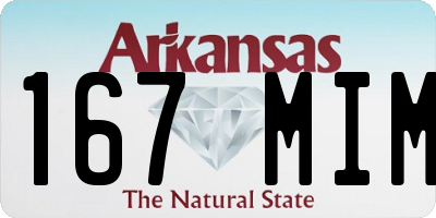 AR license plate 167MIM