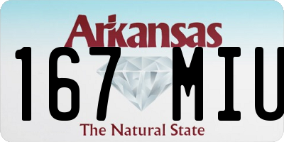 AR license plate 167MIU