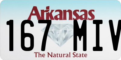 AR license plate 167MIV