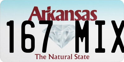 AR license plate 167MIX