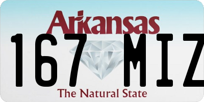 AR license plate 167MIZ
