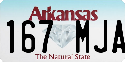 AR license plate 167MJA