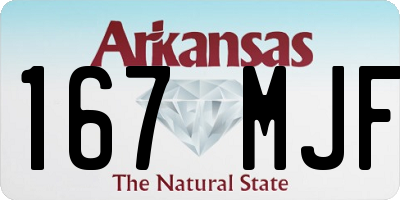 AR license plate 167MJF