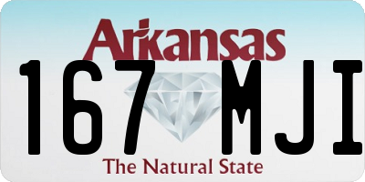 AR license plate 167MJI