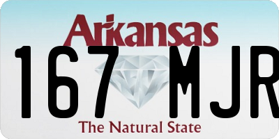 AR license plate 167MJR