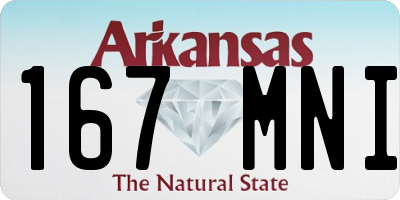 AR license plate 167MNI