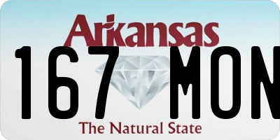 AR license plate 167MON