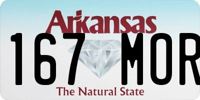 AR license plate 167MOR