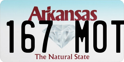 AR license plate 167MOT