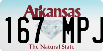 AR license plate 167MPJ