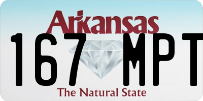 AR license plate 167MPT