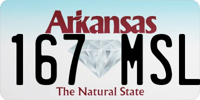 AR license plate 167MSL