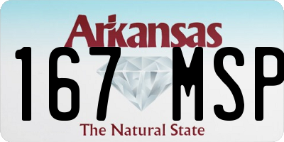 AR license plate 167MSP