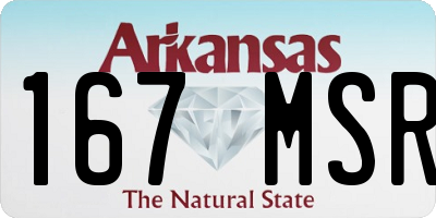 AR license plate 167MSR