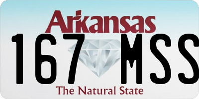 AR license plate 167MSS