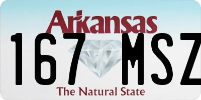 AR license plate 167MSZ