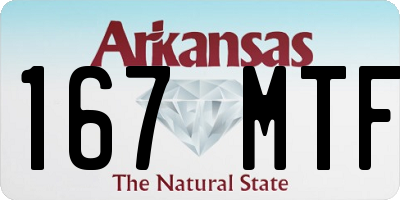 AR license plate 167MTF