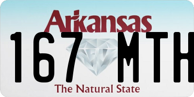 AR license plate 167MTH