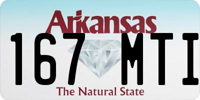 AR license plate 167MTI