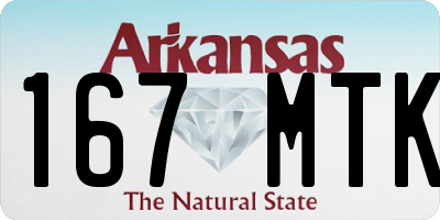 AR license plate 167MTK