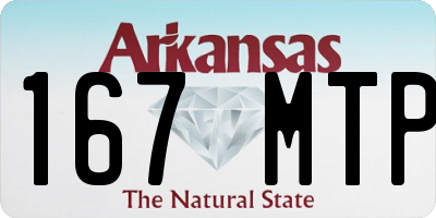 AR license plate 167MTP