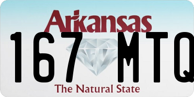 AR license plate 167MTQ