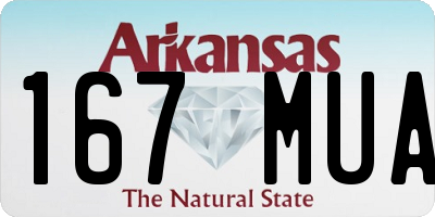 AR license plate 167MUA