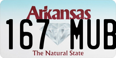 AR license plate 167MUB
