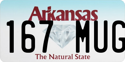 AR license plate 167MUG