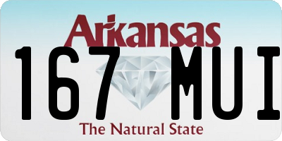 AR license plate 167MUI
